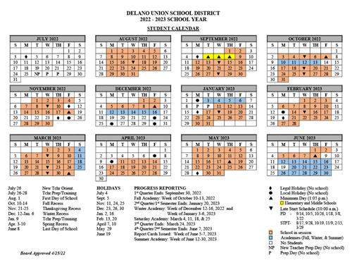 school calendar